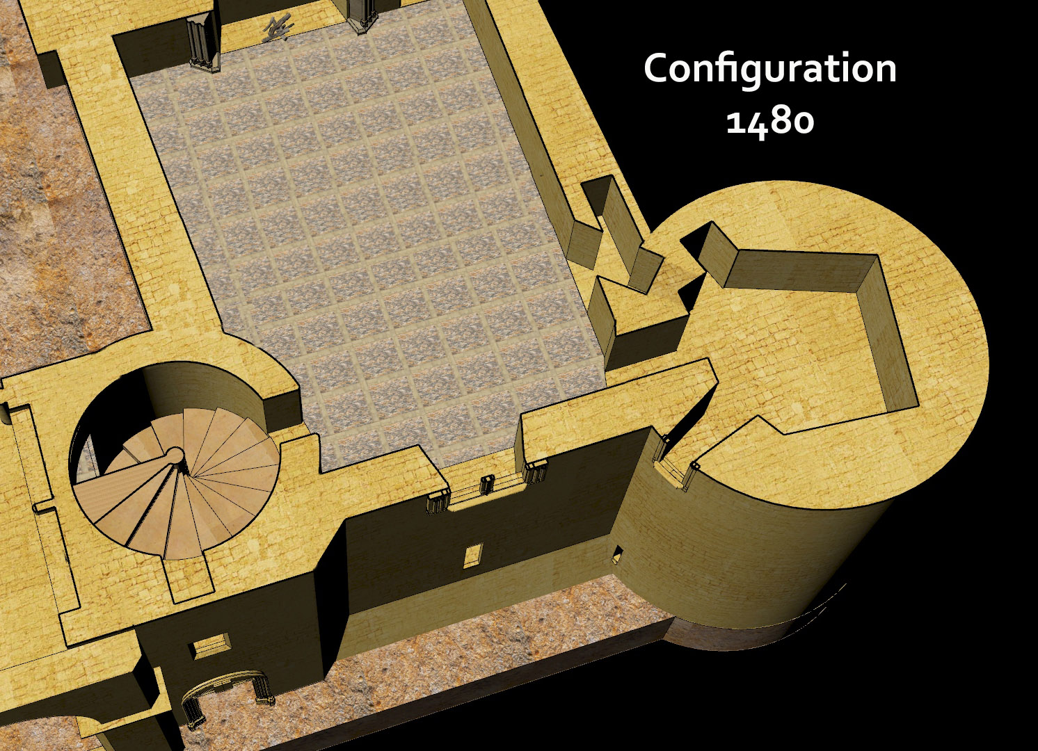 Château de Salignac maquette 3D