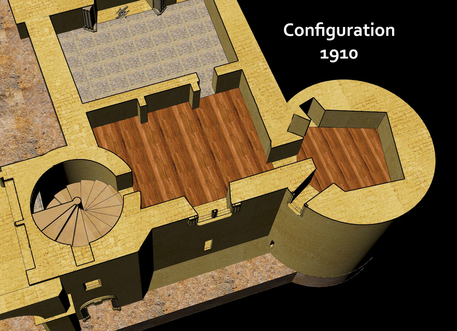 Château de Salignac maquette 3D