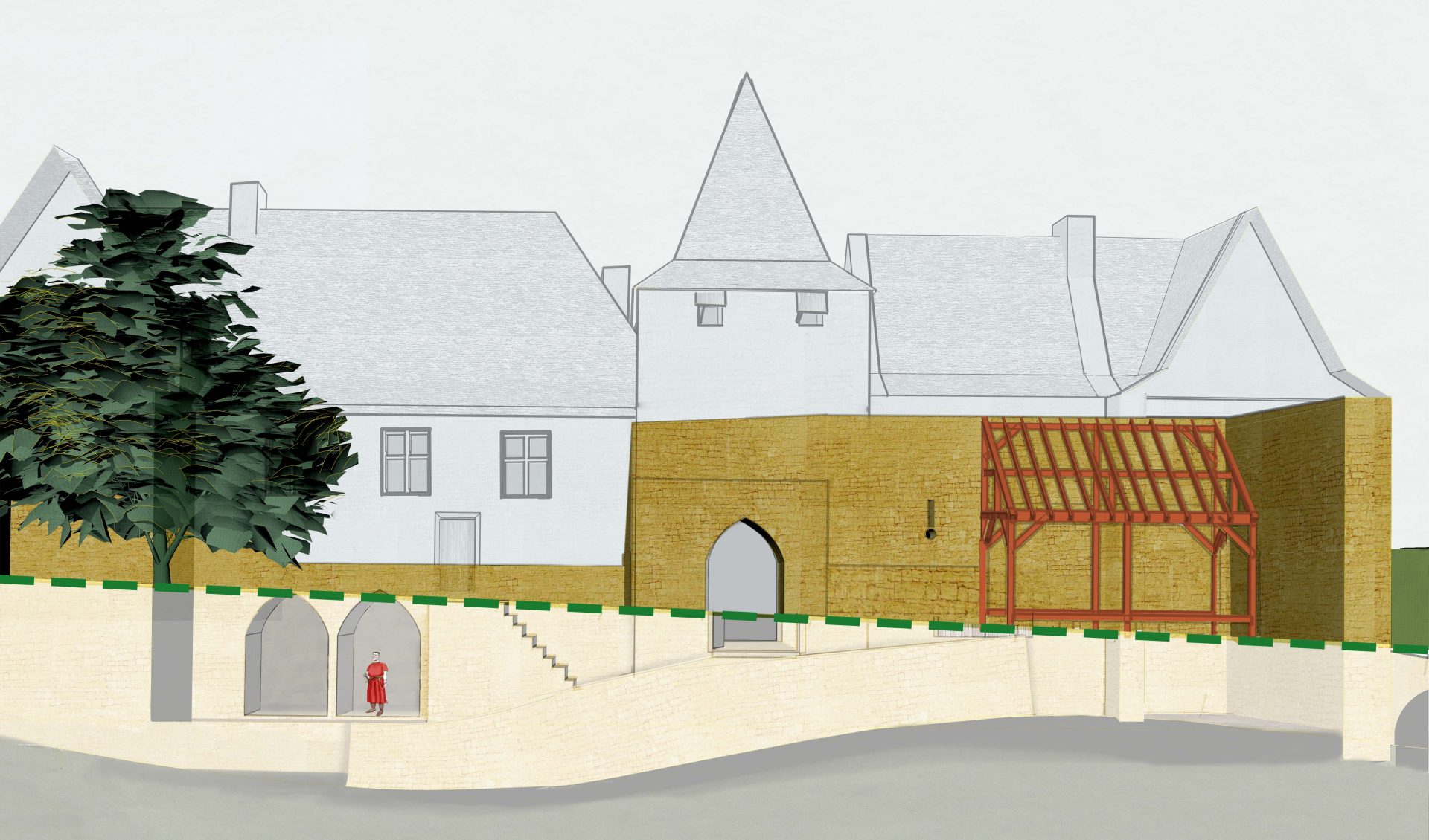 Maquette 3D Auditoire - Château de Salignac