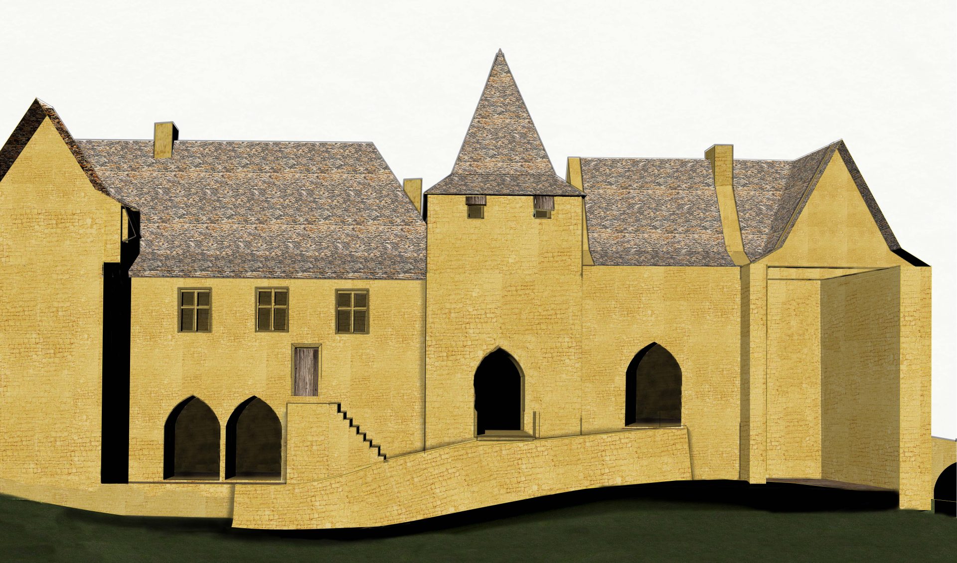 Maquette 3D Auditoire - Château de Salignac