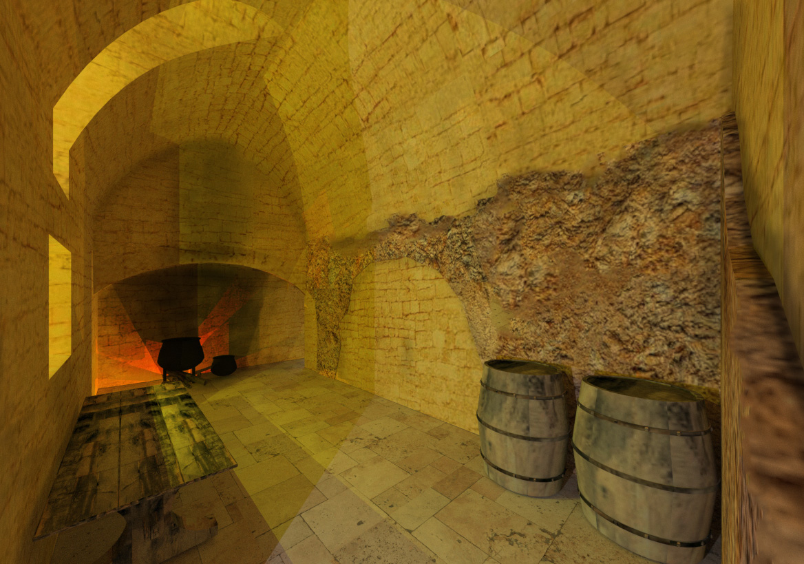 Projection 3D cuisines - château de Salignac